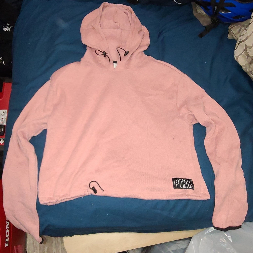 Pink by VS sweater drawstring pink color small